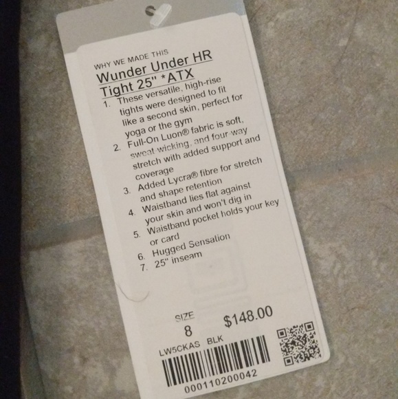 Lululemon size 8 wunder under austin tx - Picture 2 of 3